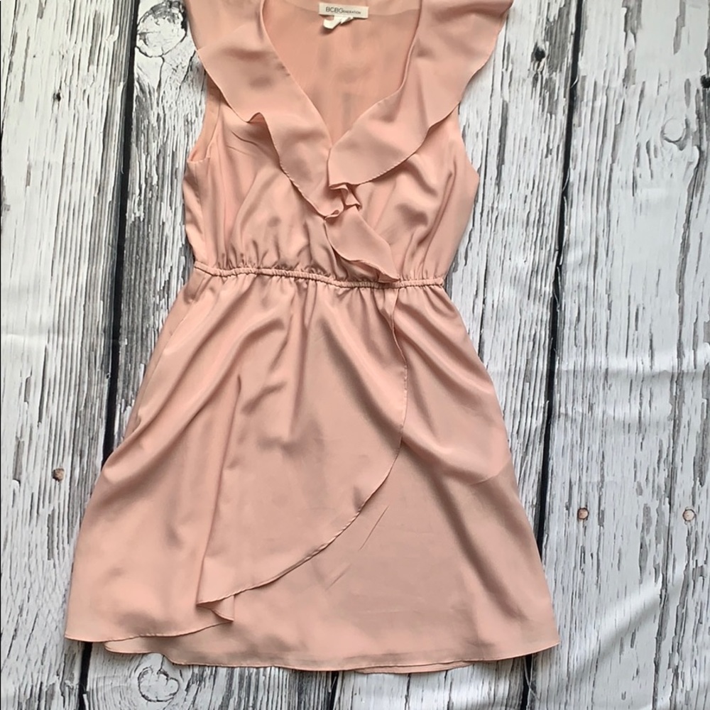 BCBG blush colored dress